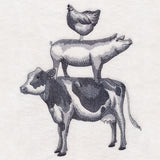 Etched Farm Animal Stack