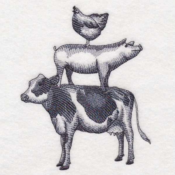 Etched Farm Animal Stack – Embroidery Library
