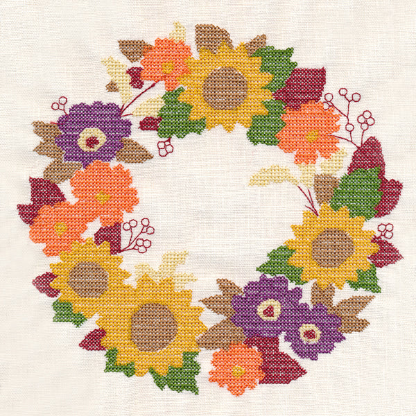 Autumn Wreath (Cross Stitch)