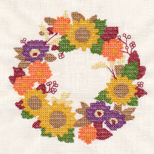 Autumn Wreath (Cross Stitch)