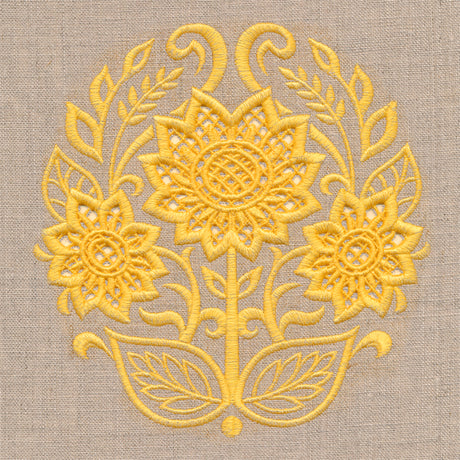 Sunflowers Feature (Cutwork)