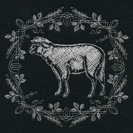 Framed Chalkboard Lamb