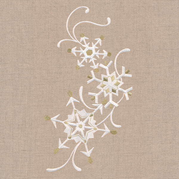 Golden Glamour Snowflakes