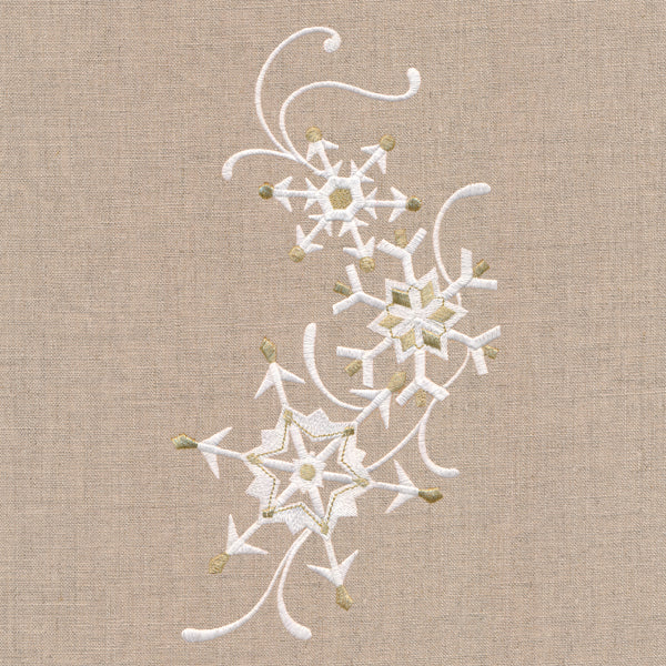 Golden Glamour Snowflakes