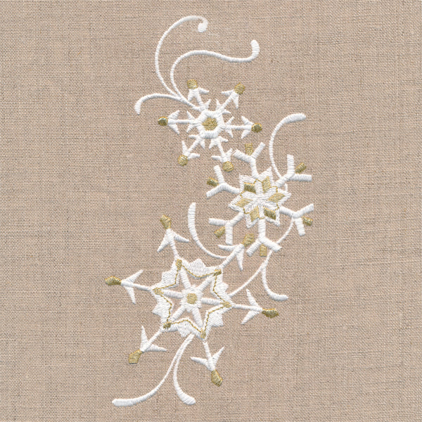 Golden Glamour Snowflakes