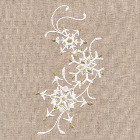 Golden Glamour Snowflakes