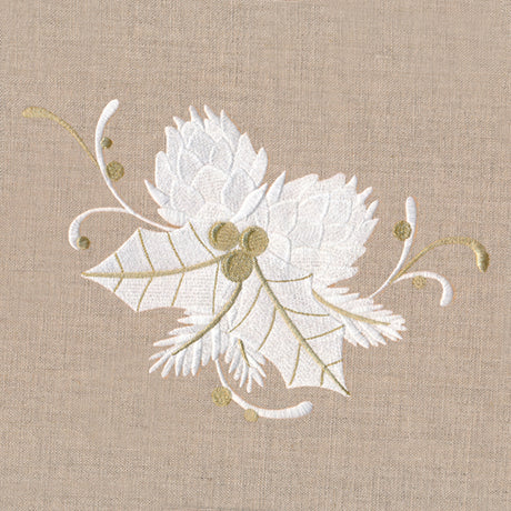 Golden Glamour Holly and Pinecones