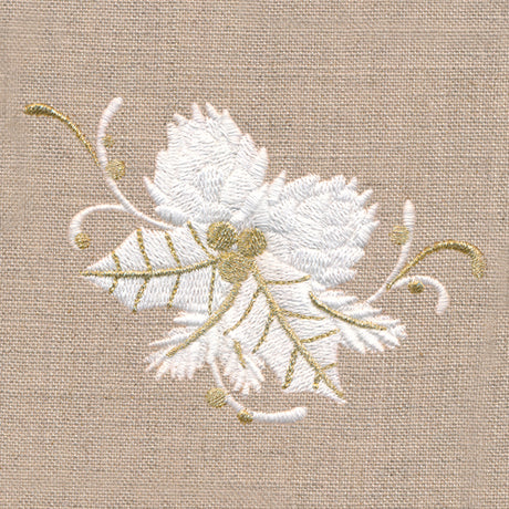 Golden Glamour Holly and Pinecones