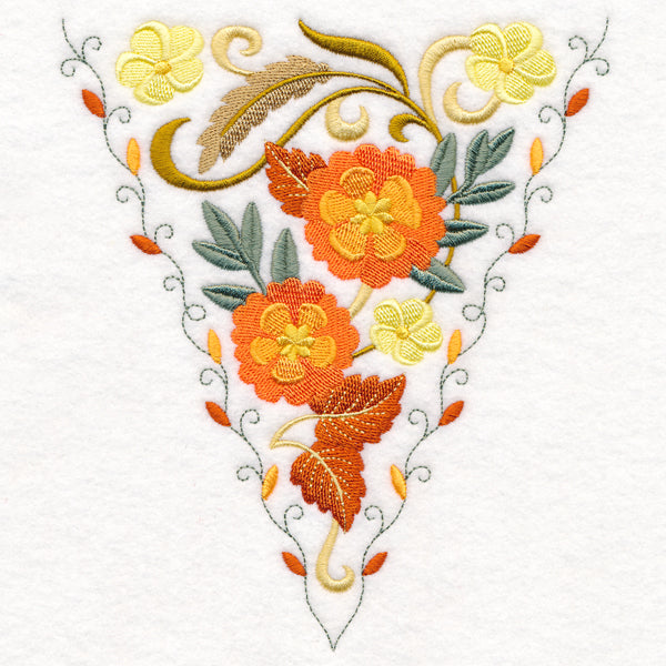 Autumn Bunting - Flowers and Wheat