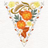 Autumn Bunting - Flowers and Wheat