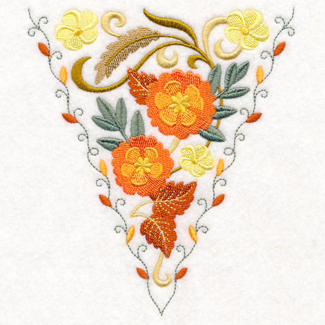 Autumn Bunting - Flowers and Wheat