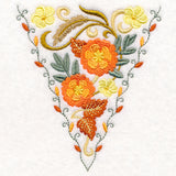 Autumn Bunting - Flowers and Wheat