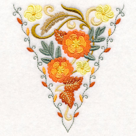 Autumn Bunting - Flowers and Wheat