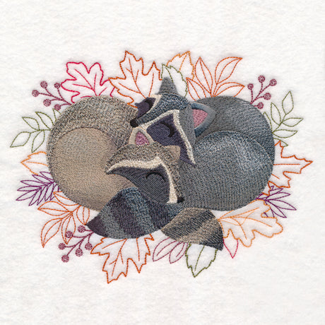 Autumn Cozy Cuddlers - Raccoons