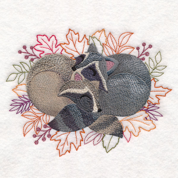 Autumn Cozy Cuddlers - Raccoons