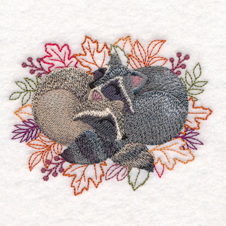 Autumn Cozy Cuddlers - Raccoons