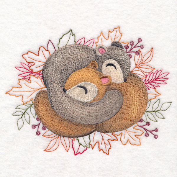 Autumn Cozy Cuddlers - Squirrels