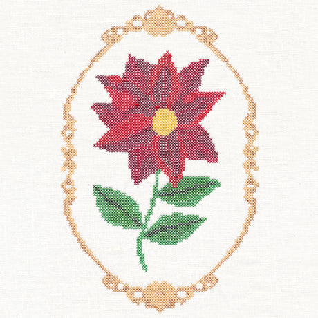 Poinsettia Cameo (Cross Stitch)