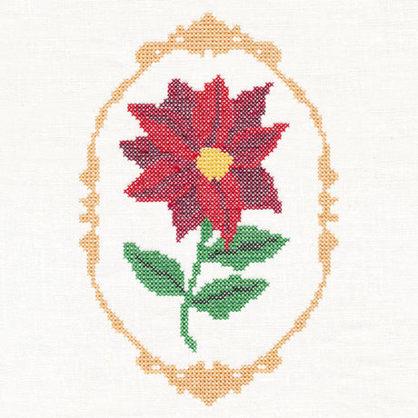 Poinsettia Cameo (Cross Stitch)
