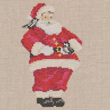 Santa and Chickadees (Cross Stitch)