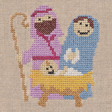 Joy to the World with Holy Family (Cross Stitch)