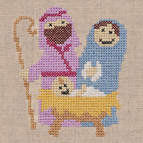 Joy to the World with Holy Family (Cross Stitch)