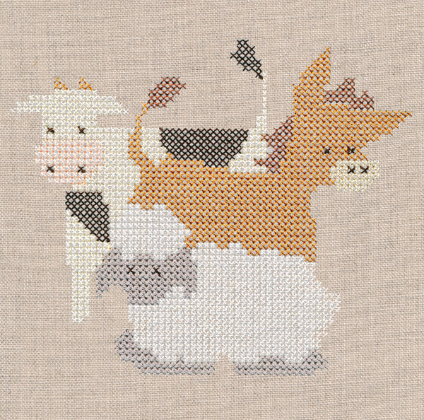 Silent Night with Stable Animals (Cross Stitch)