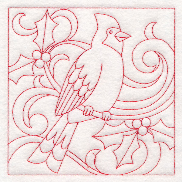 Christmas Quilting - Cardinal (Double Run)