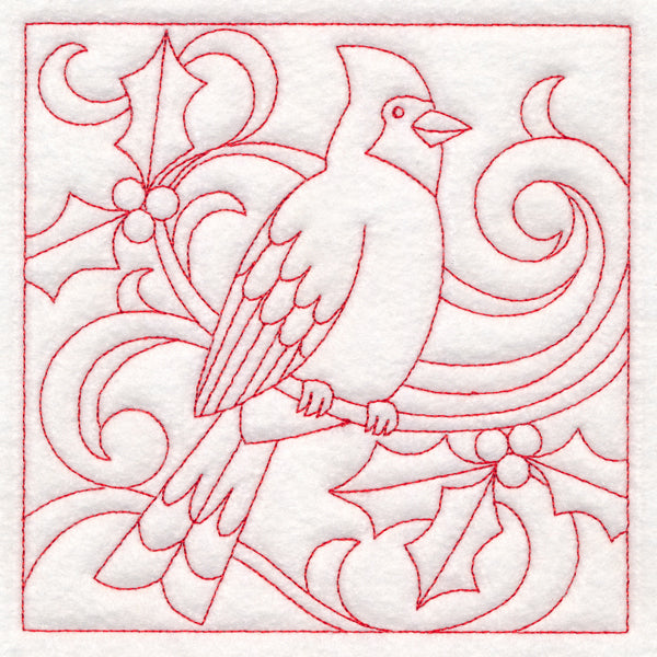 Christmas Quilting - Cardinal (Double Run)