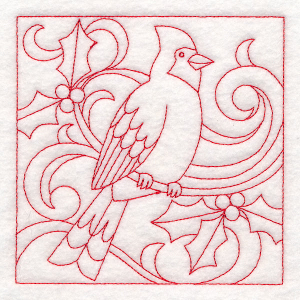 Christmas Quilting - Cardinal (Double Run)