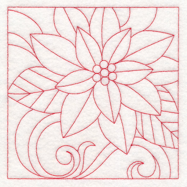 Christmas Quilting - Poinsettia (Double Run)