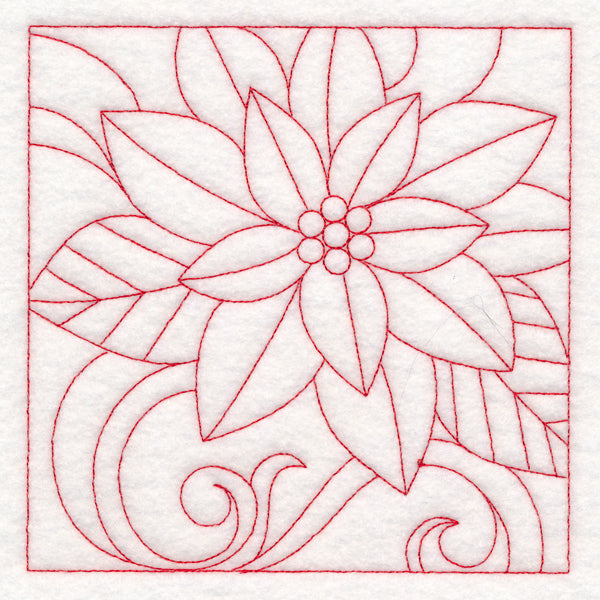 Christmas Quilting - Poinsettia (Double Run)