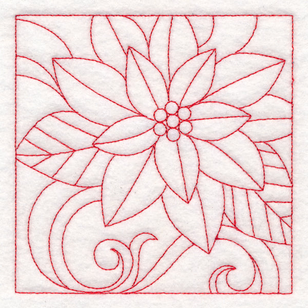 Christmas Quilting - Poinsettia (Double Run)