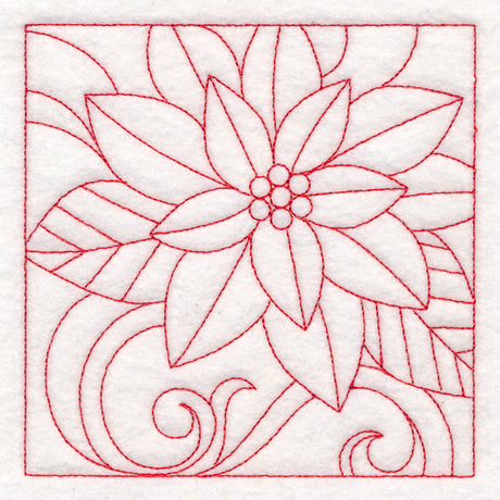 Christmas Quilting - Poinsettia (Double Run)