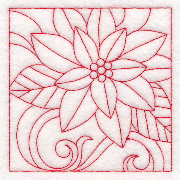 Christmas Quilting - Poinsettia (Double Run)