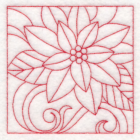 Christmas Quilting - Poinsettia (Double Run)