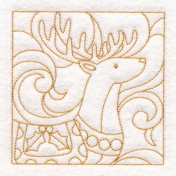 Christmas Quilting - Reindeer (Double Run)