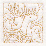 Christmas Quilting - Reindeer (Double Run)