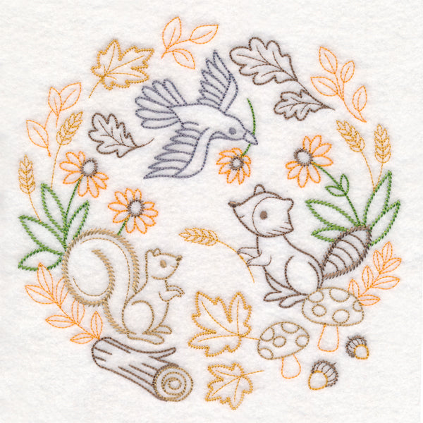 Autumn Wildlife Scene (Vintage)