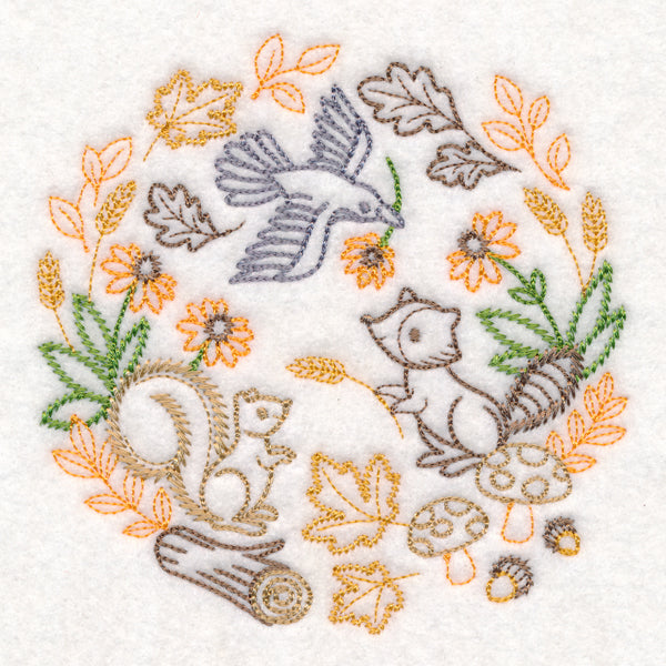 Autumn Wildlife Scene (Vintage)