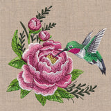 Hummingbird and Peony
