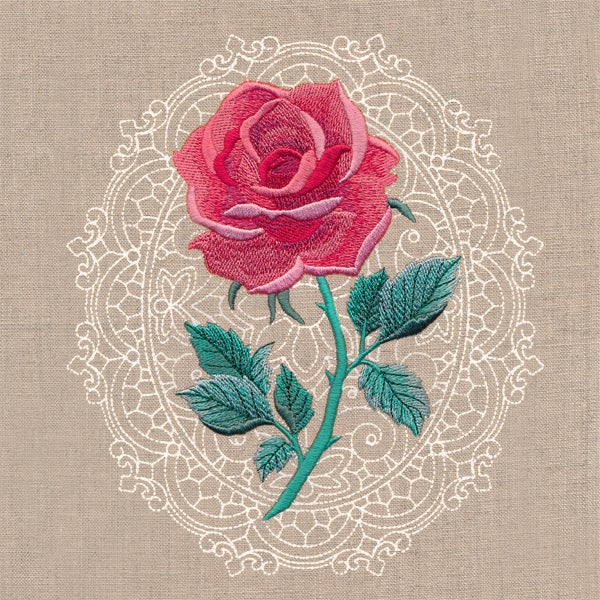 Floral Cameo - Rose