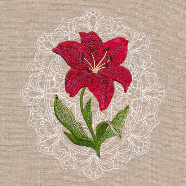 Floral Cameo - Scarlet Lily