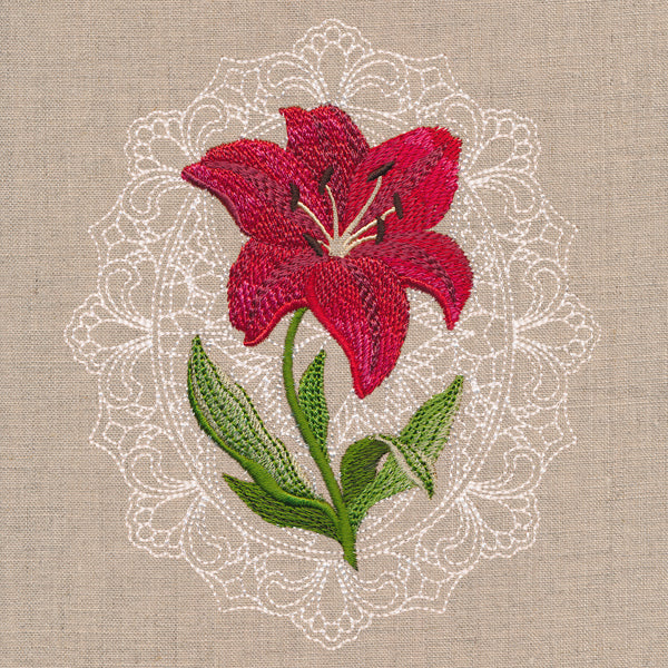Floral Cameo - Scarlet Lily