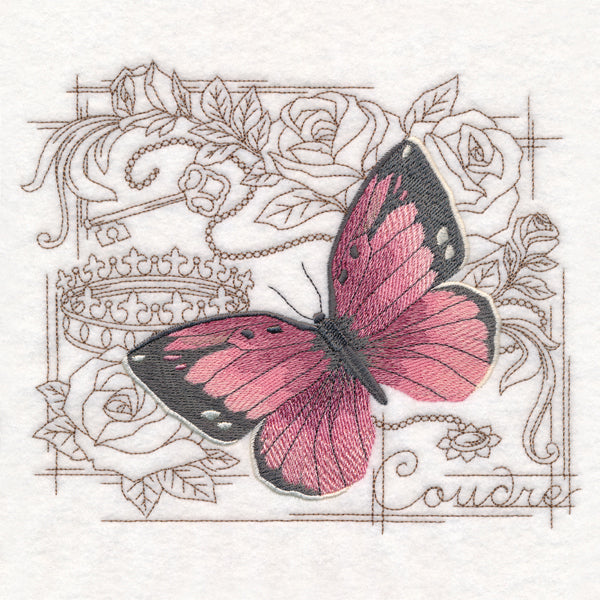 Shabby Chic Collage - Butterfly
