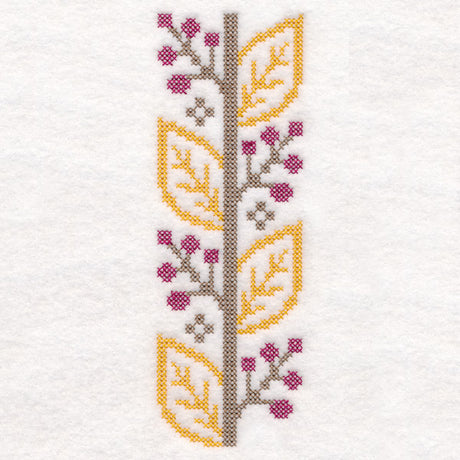 Leaves and Berries Border (Cross Stitch)