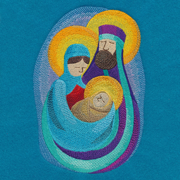 Painted Holy Family