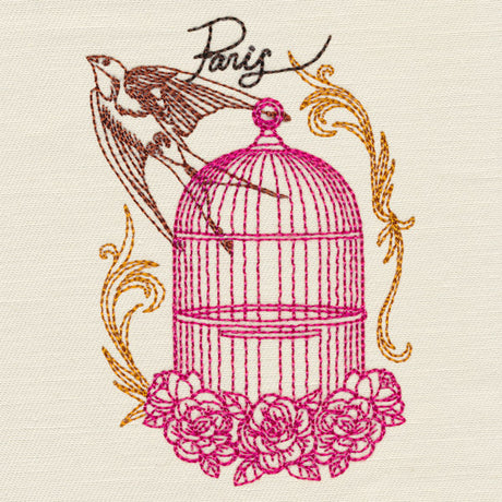 Victorian Birdcage Collage