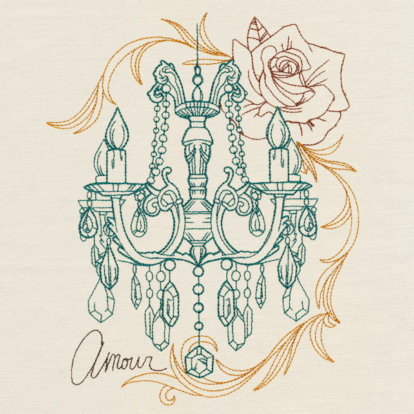 Victorian Chandelier Collage