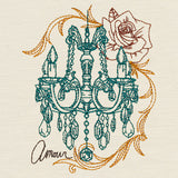 Victorian Chandelier Collage